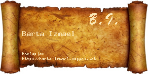 Barta Izmael névjegykártya